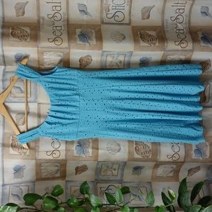 Blue eyelet dress - size PS